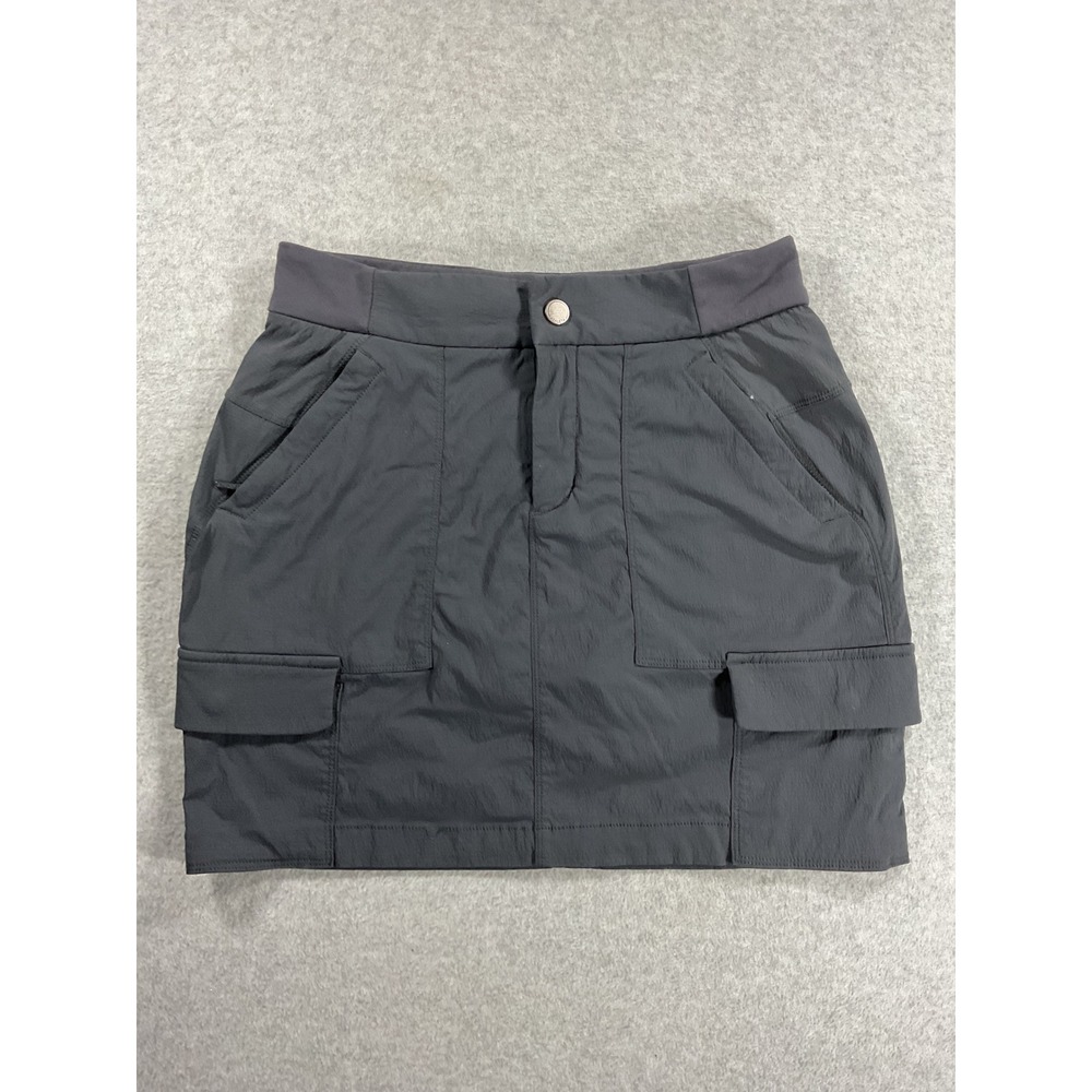 Athleta Trekkie Skort Womens 6 Charcoal Gray Hiking Cargo Skirt Zip Pockets 2396
